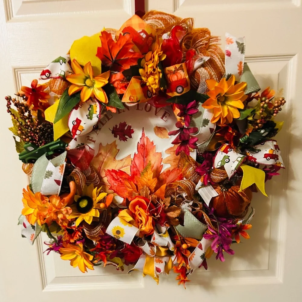Fall wreath/ fall in love